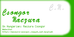 csongor maczura business card